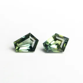 0.89cttw 2pc 5.47x4.40x2.38mm 5.86x4.39x2.80mm Pentagon Step Cut Sapphire Matching Pair 22768-06