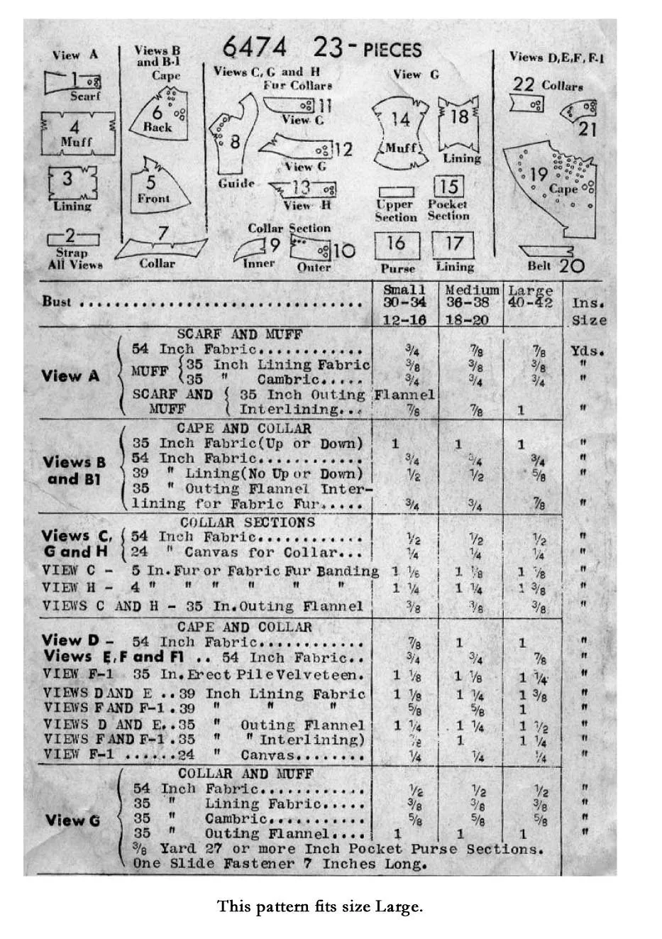 1936 Capes, Muffs & Collars C30-6474