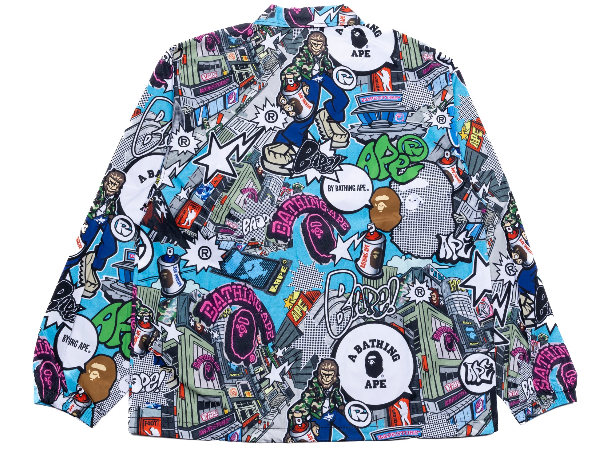 A Bathing Ape Comic Art Coach Jacket xld