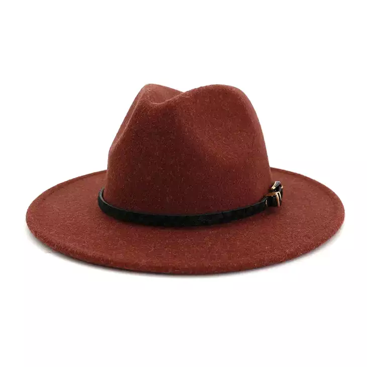 Accity Leather Belt Panama Hat