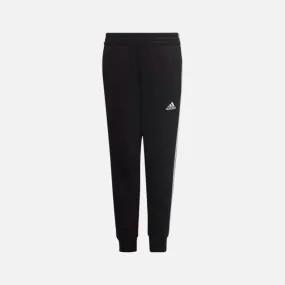 Adidas Essentials 3 Stripes Kids Unisex Pants (3-8 Years) -Black/White