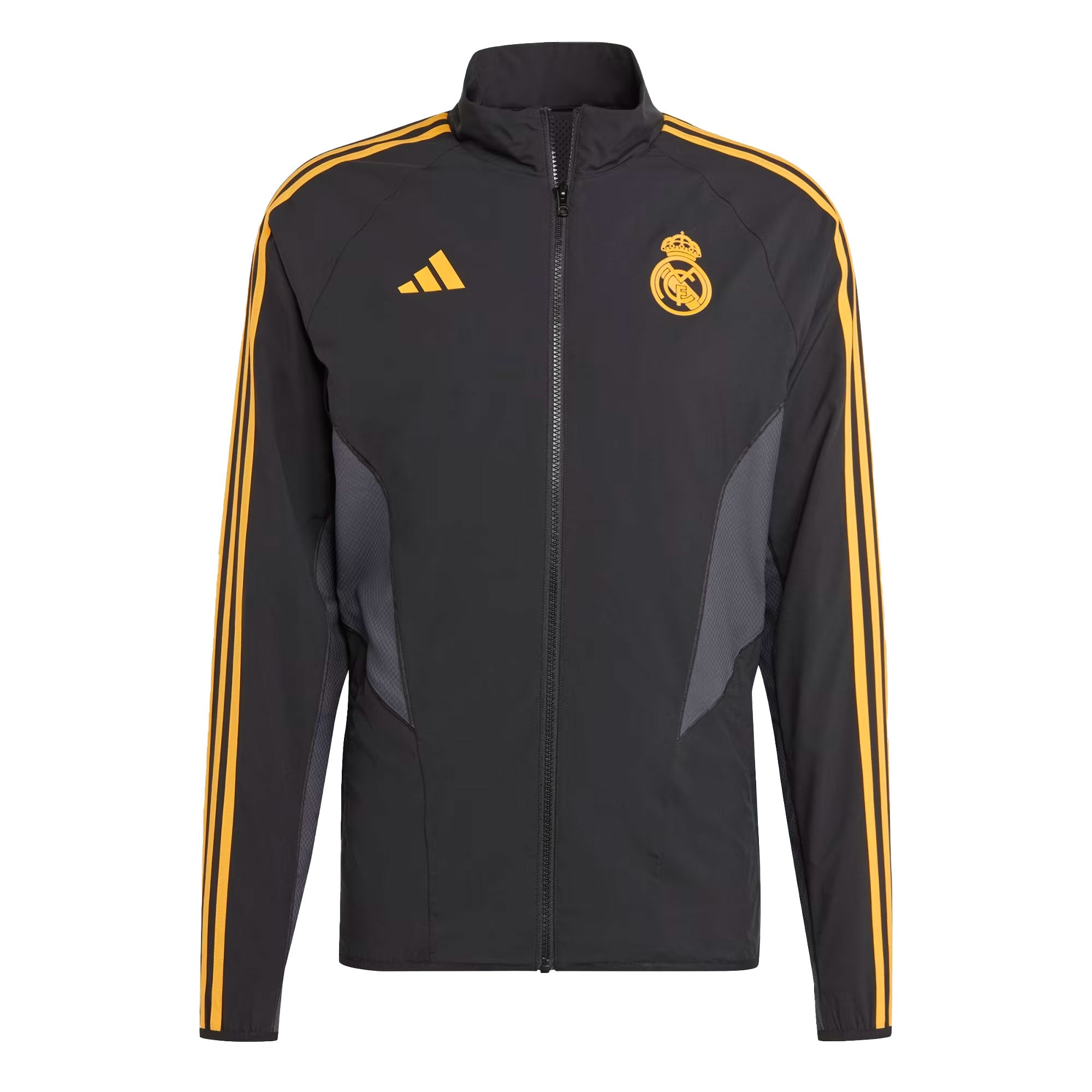 adidas Men's Real Madrid 2023/24 Anthem Jacket Black/Yellow