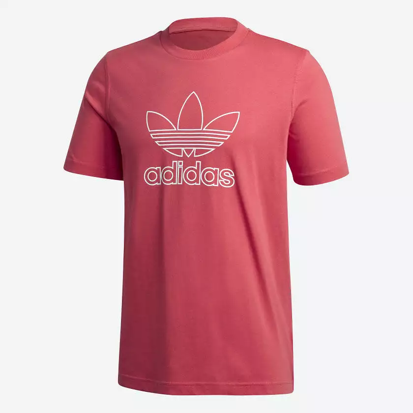 Adidas Originals Men's Size Medium Trefoil Logo Tee - Pink