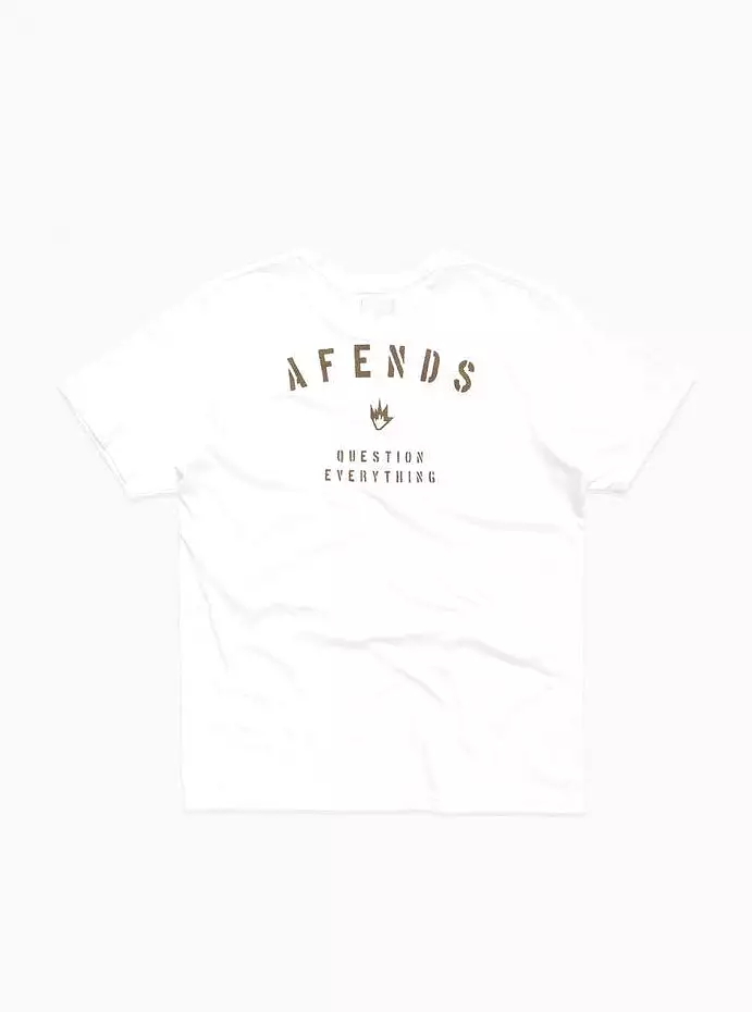 Afends Men's Standard Issue Standard Fit Tee White M191009