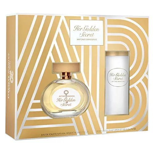 Antonio Banderas Her Golden Secret 2pc Gift Set EDT 2.7 oz