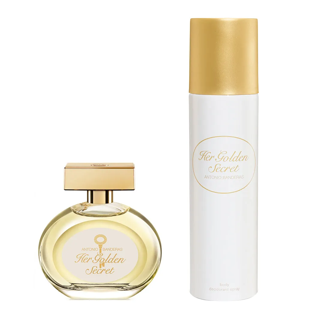 Antonio Banderas Her Golden Secret 2pc Gift Set EDT 2.7 oz