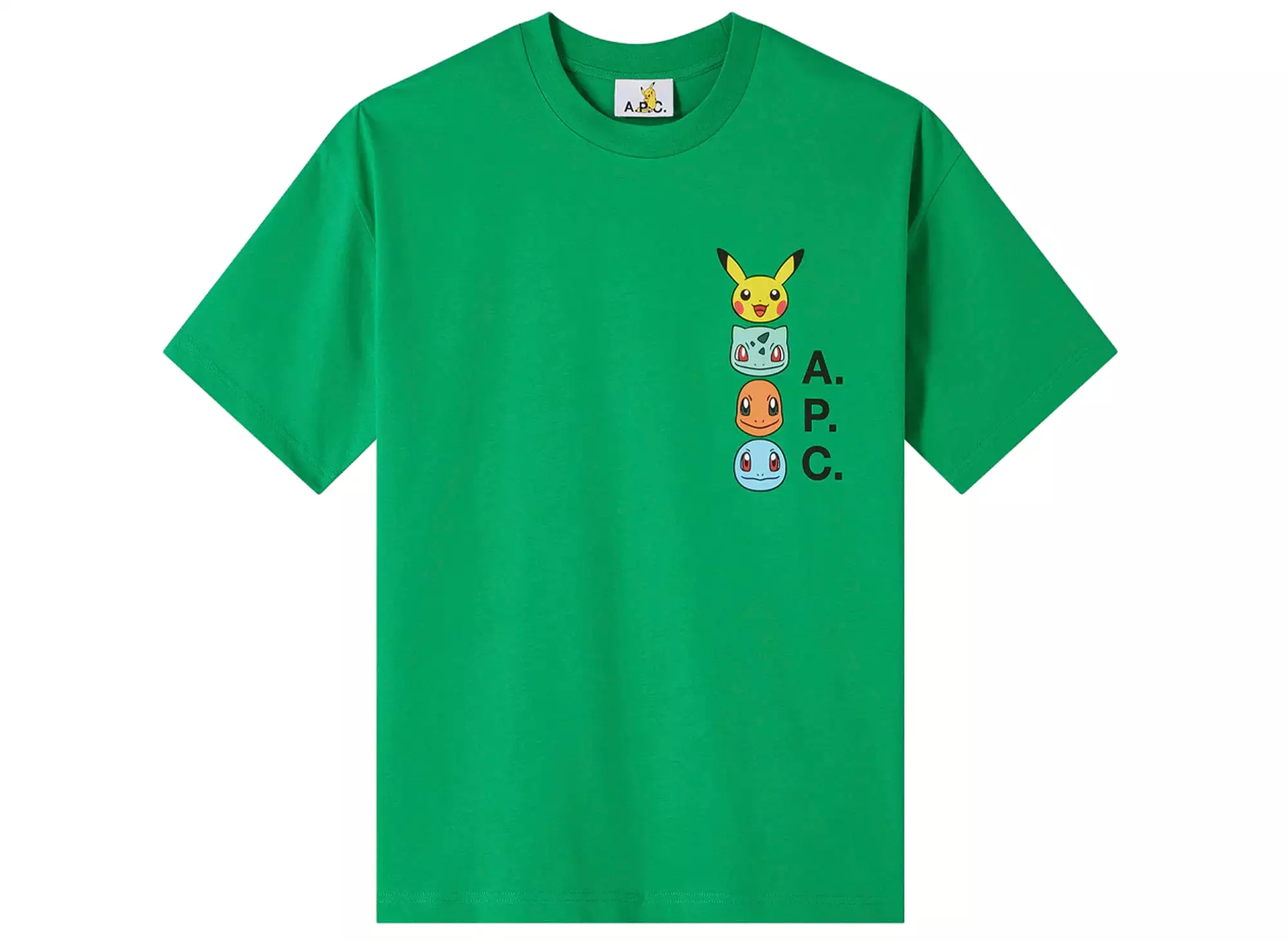 A.P.C. x Pokemon The Portrait H T-Shirt in Green