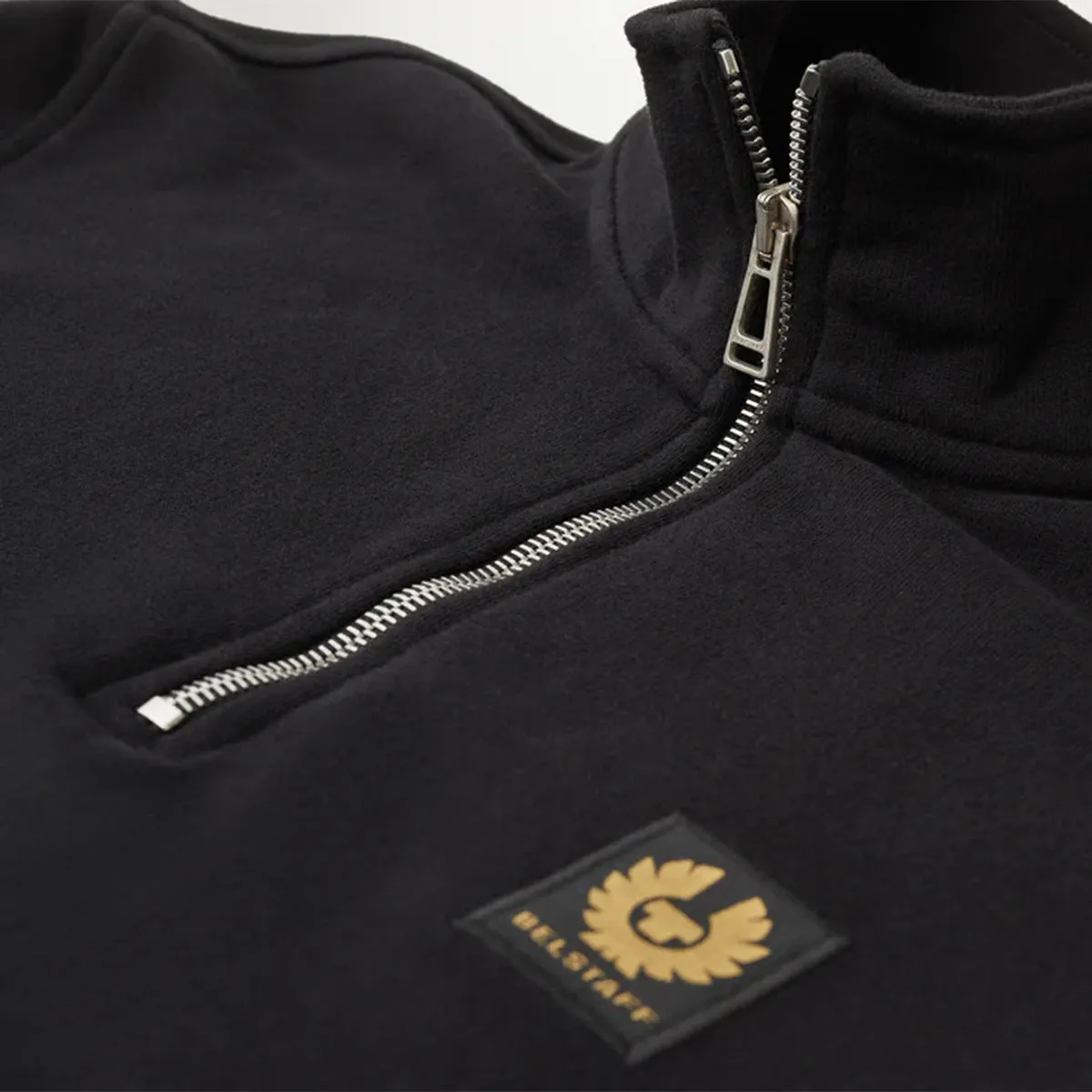 Belstaff - Quarter Zip Sweatshirt in Black