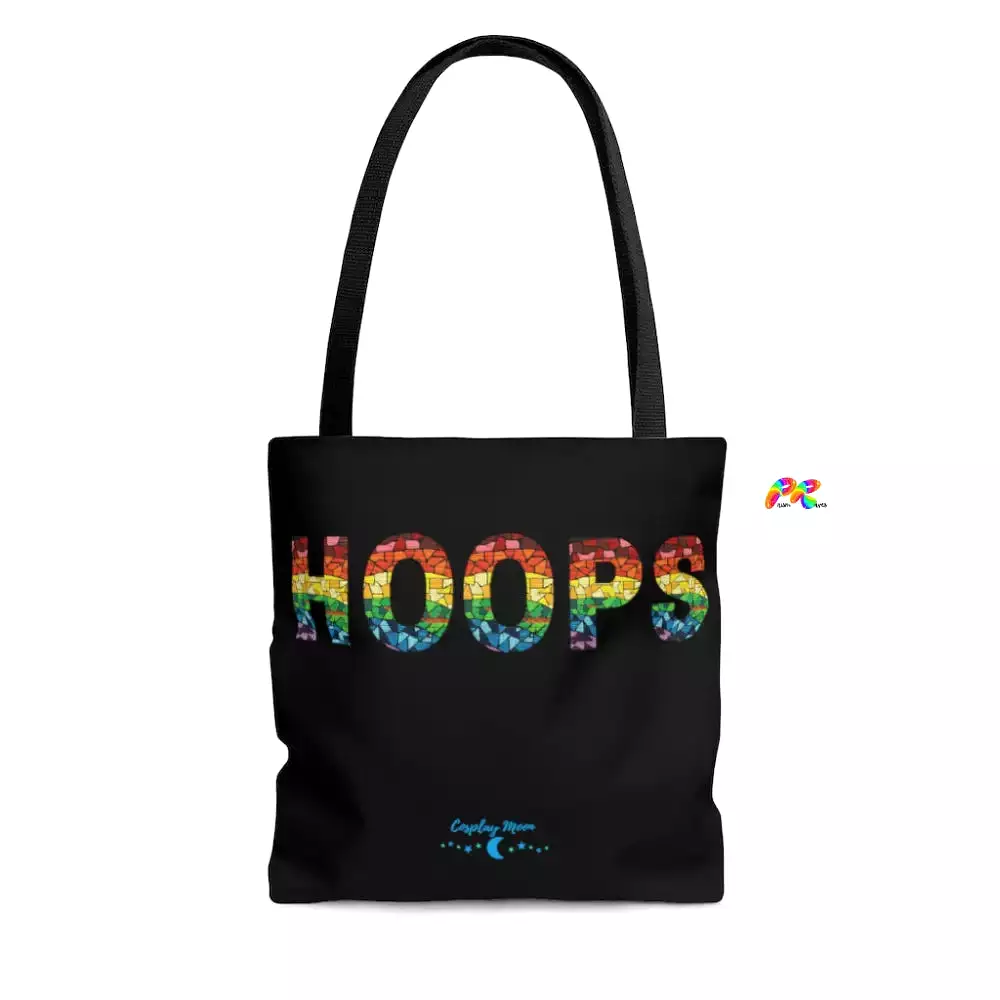 Black Tote Bag With HOOPS