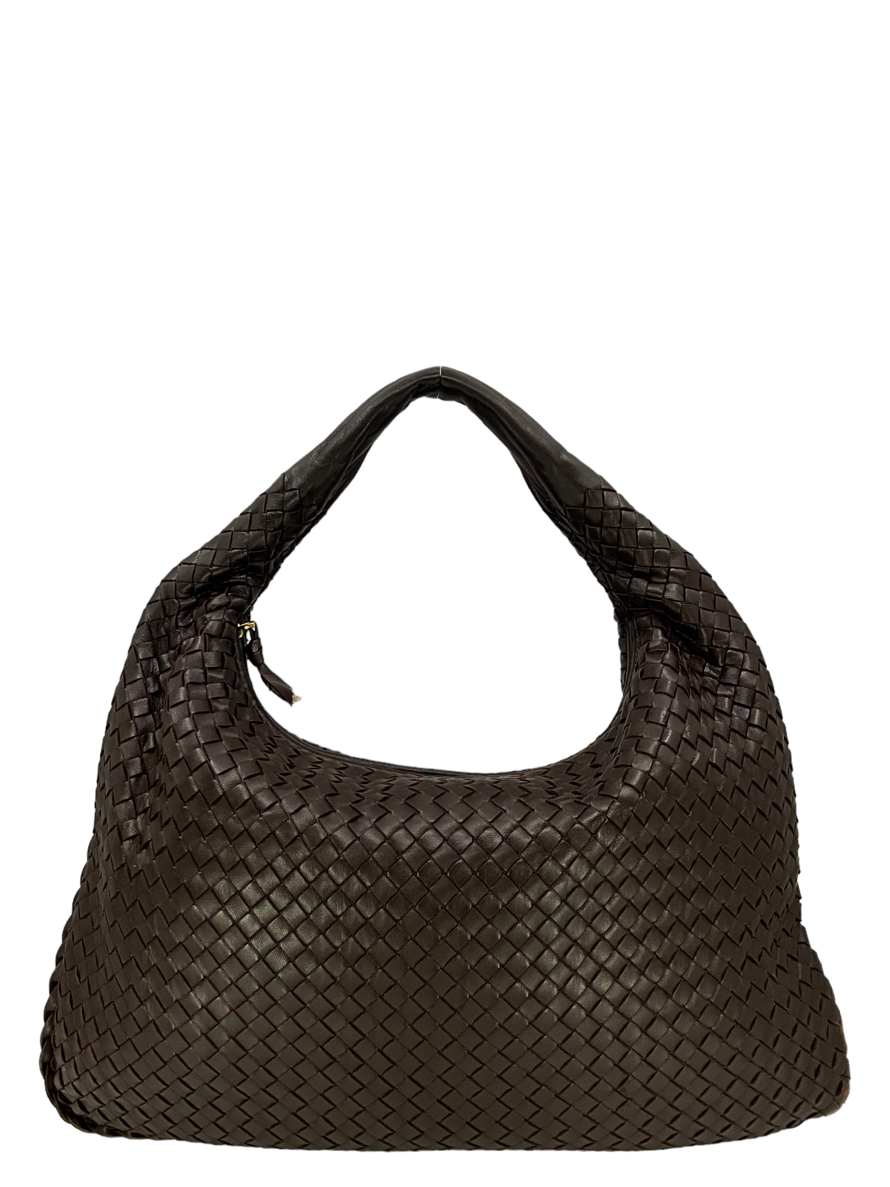 Bottega Veneta Espresso Intrecciato Nappa Leather Hobo Bag