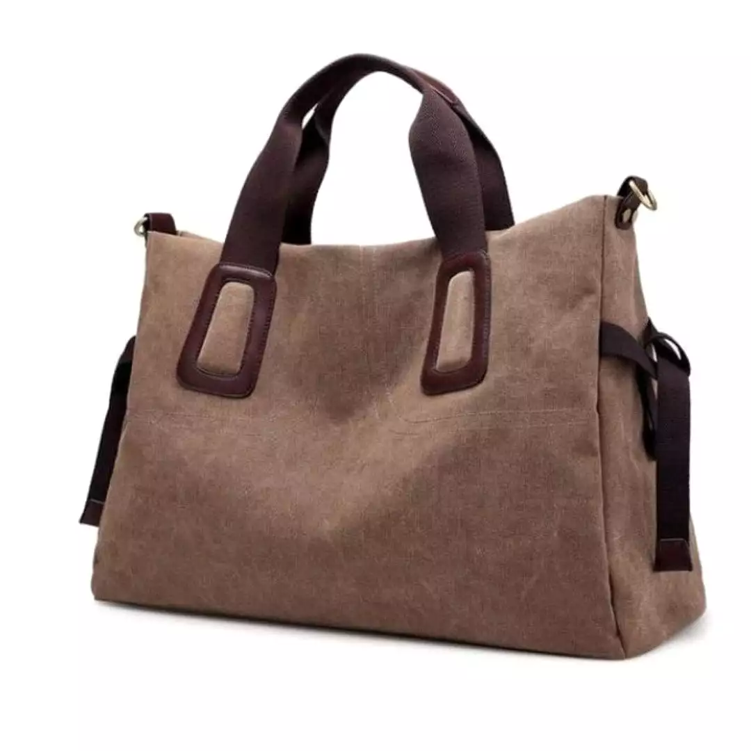 Canvas Casual Bag (Unisex Bag) L-Brown Khaki