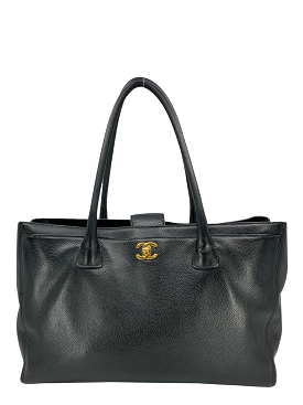 CHANEL Caviar Leather Cerf Executive Tote Bag