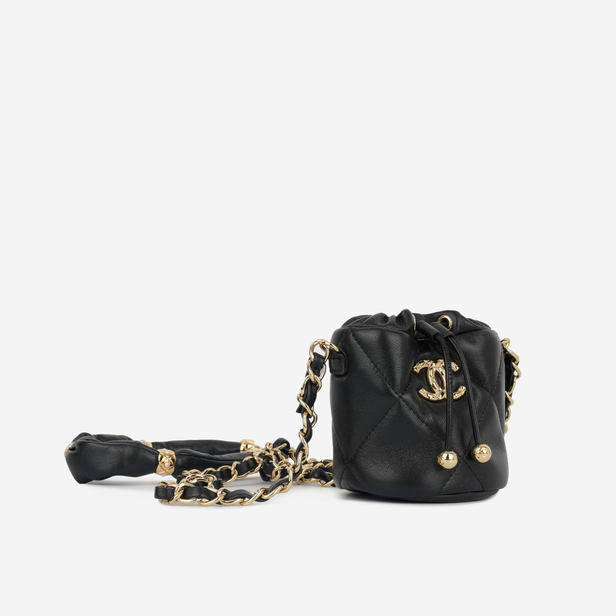 Chanel Micro Bucket Bag on Chain