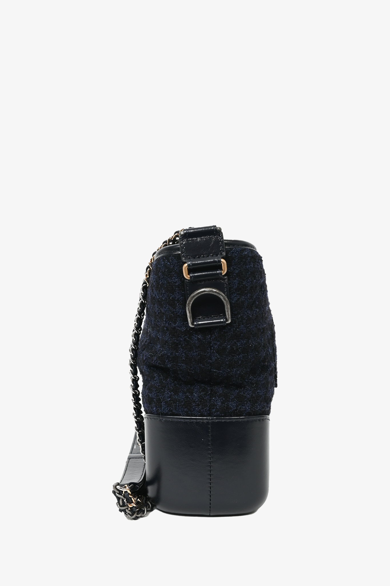 Chanel Navy/Black Tweed Hobo Large Gabrielle Crossbody Bag