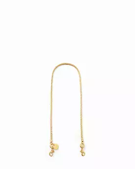 CLARE V. Snake Chain Shoulder Strap Vintage Gold