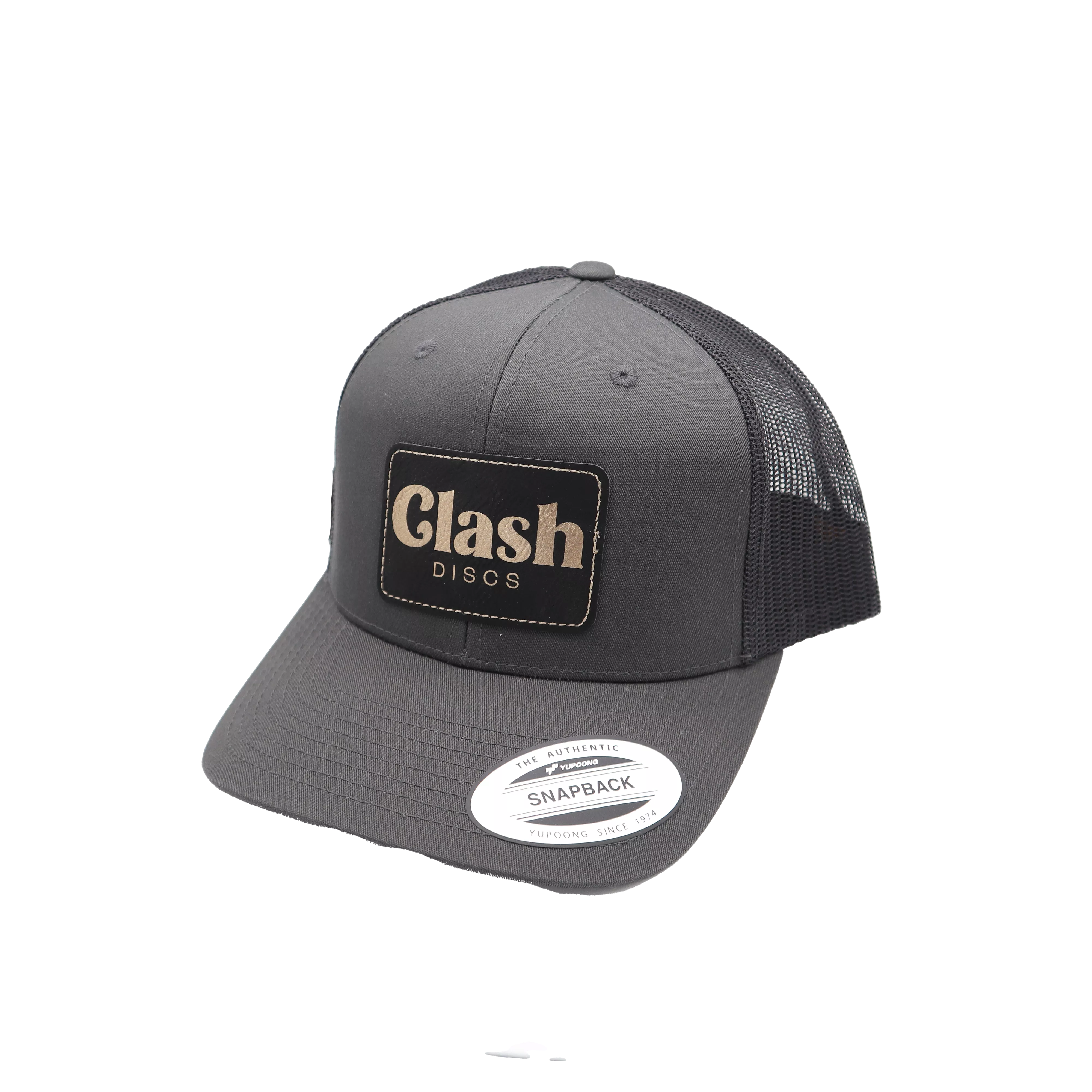 Clash Discs Clash Logo Leather Patch Trucker Hat