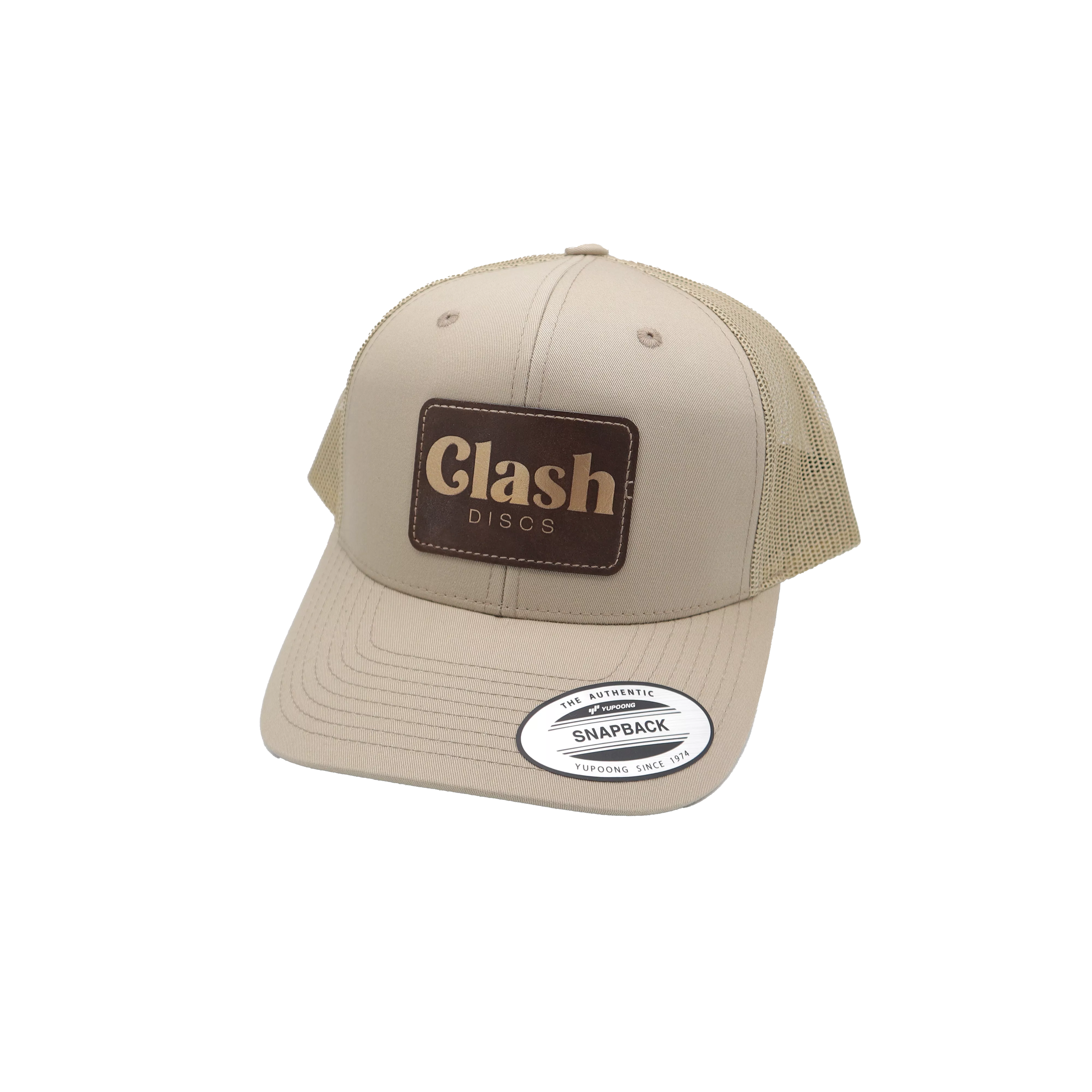 Clash Discs Clash Logo Leather Patch Trucker Hat