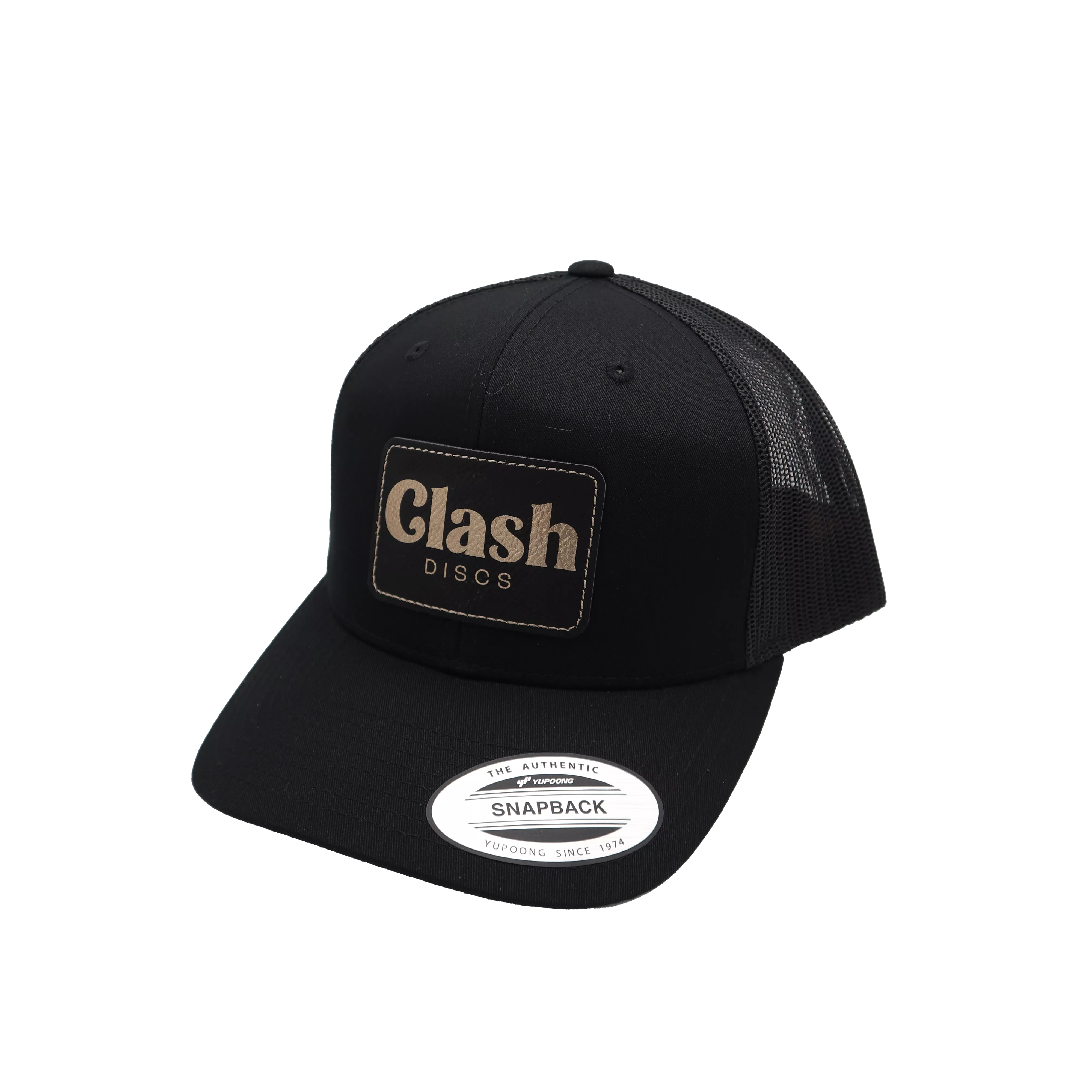 Clash Discs Clash Logo Leather Patch Trucker Hat