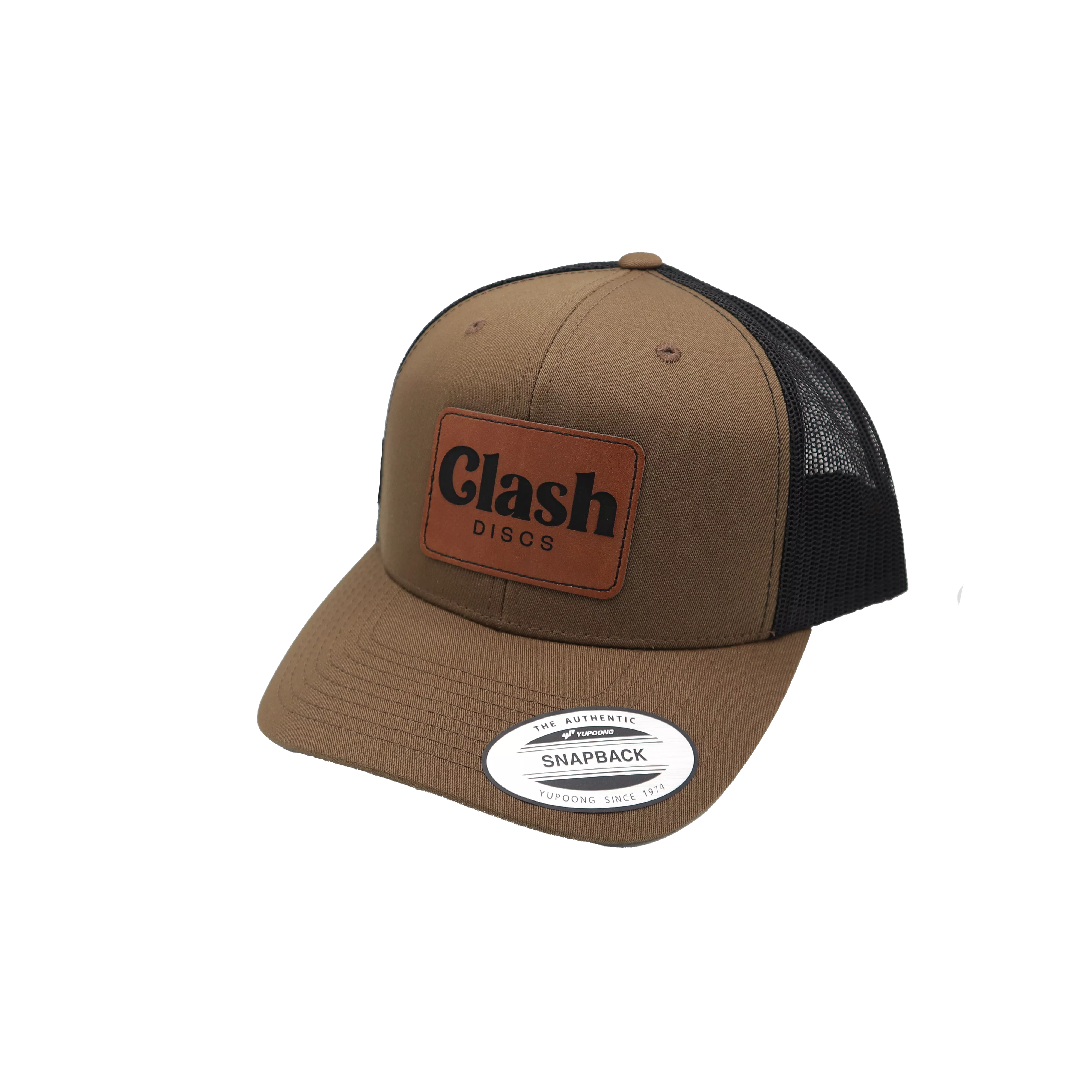 Clash Discs Clash Logo Leather Patch Trucker Hat