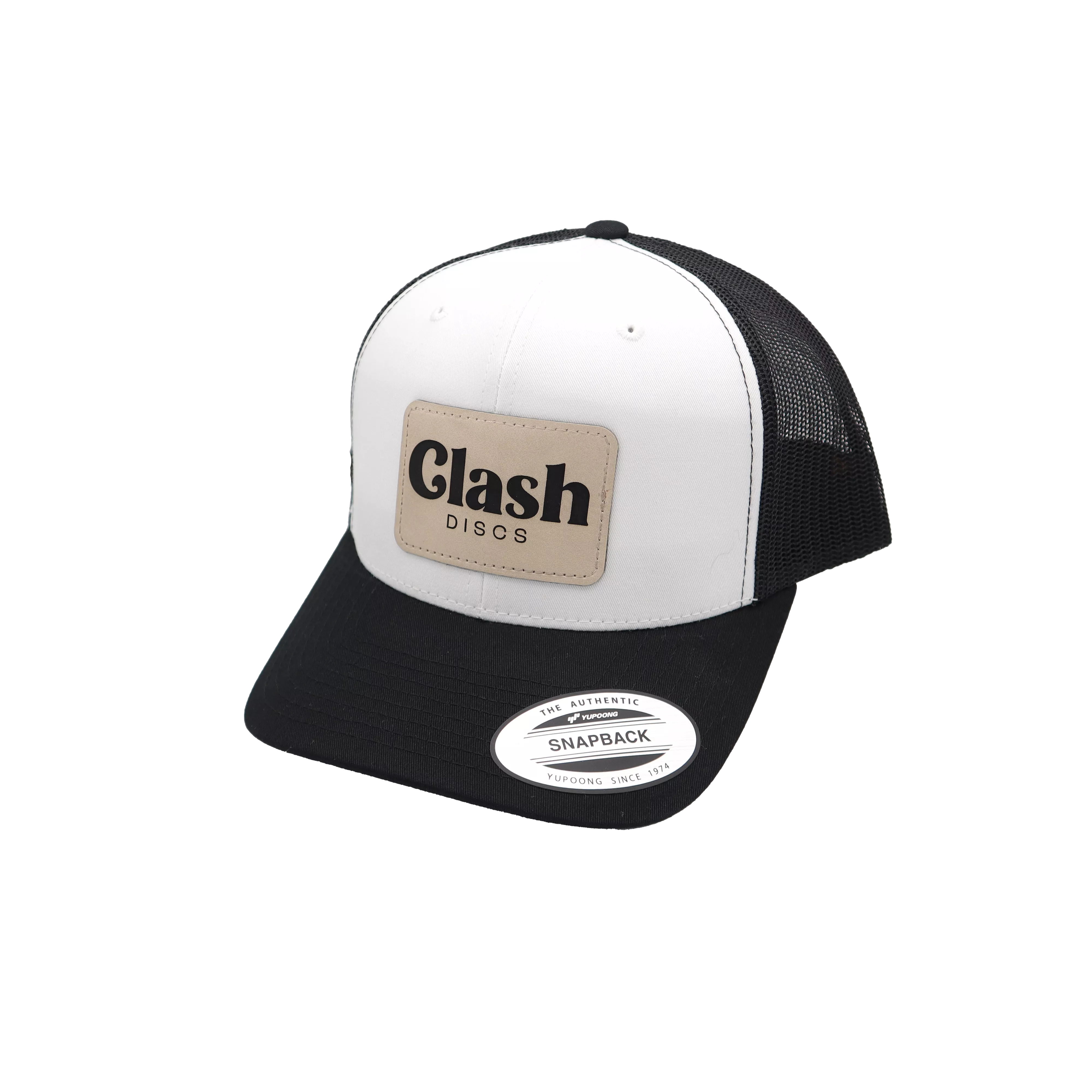 Clash Discs Clash Logo Leather Patch Trucker Hat