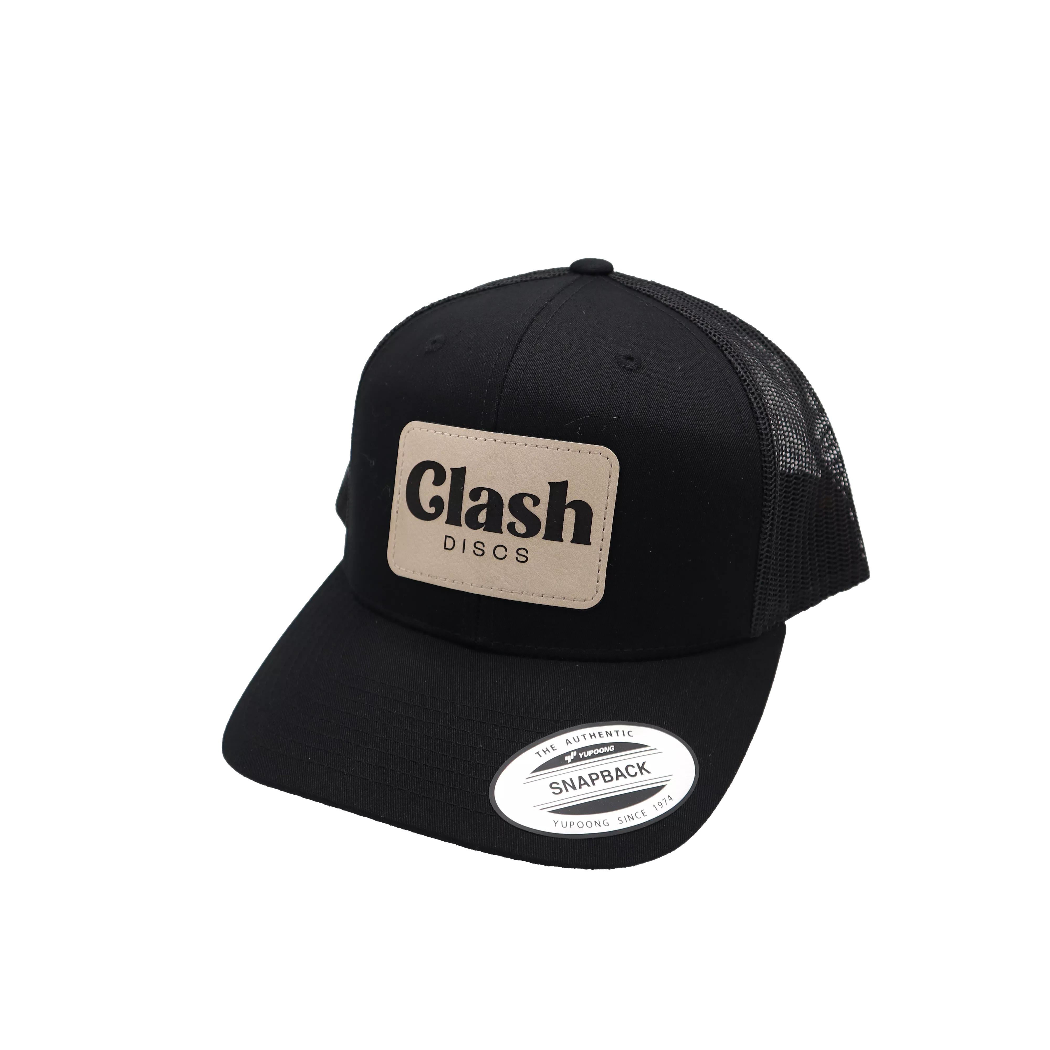 Clash Discs Clash Logo Leather Patch Trucker Hat