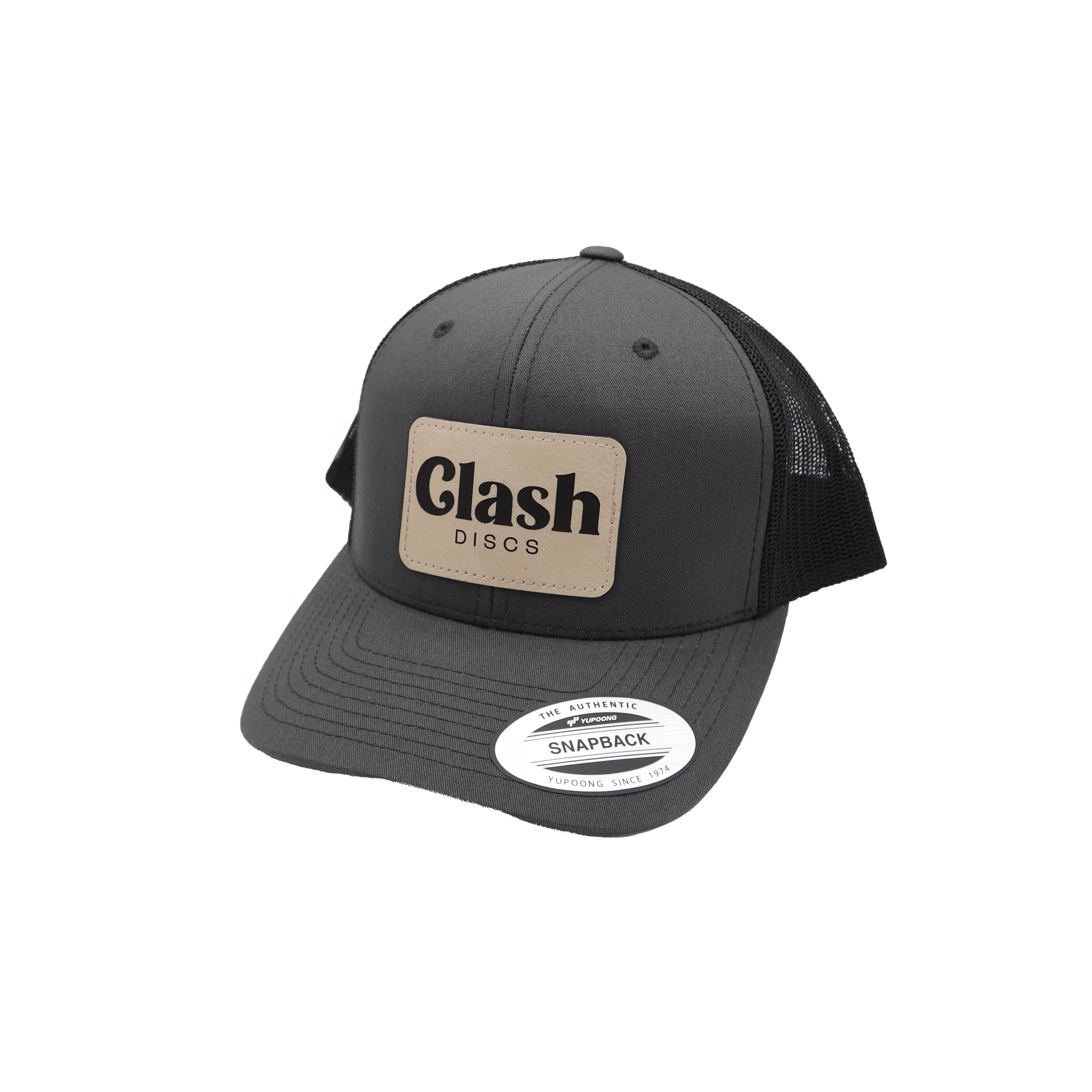 Clash Discs Clash Logo Leather Patch Trucker Hat