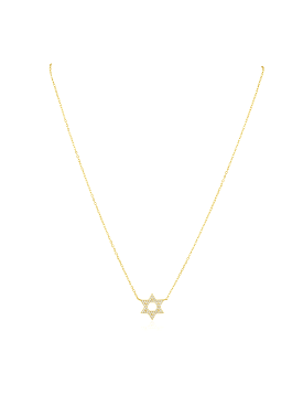 Classic Star Of David Necklace, Gold