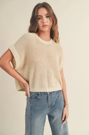 Dolman Sleeve Knitted Top- Oatmeal