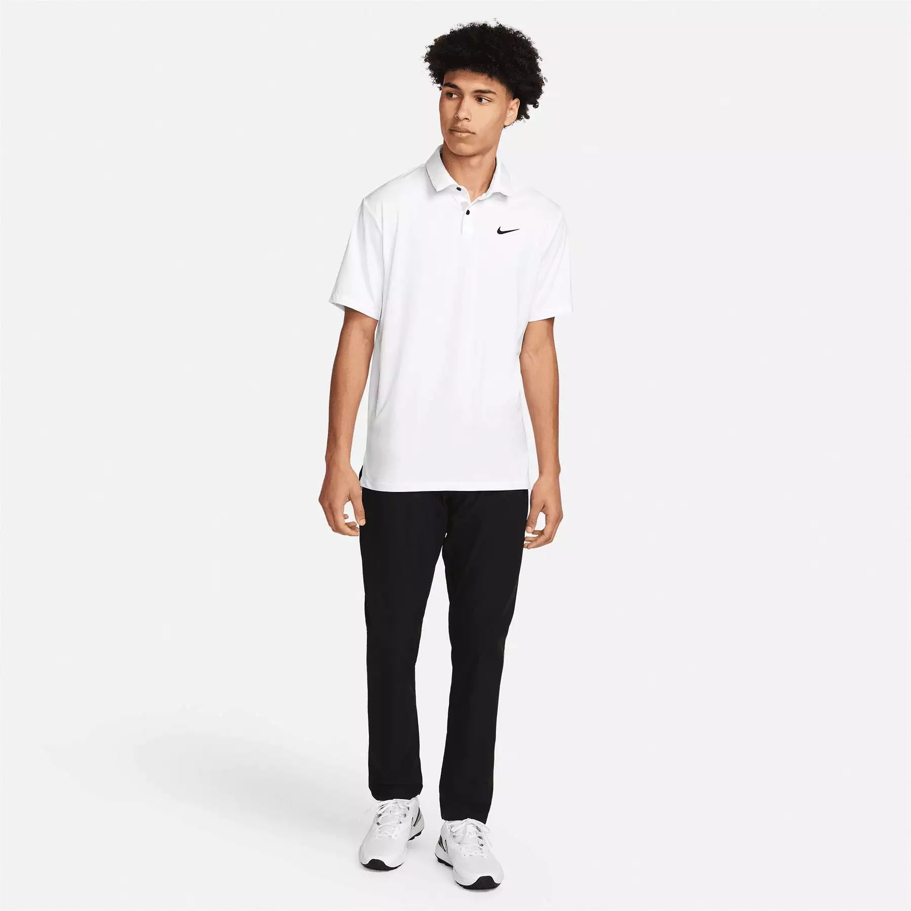 Dri-Fit Tour Solid Polo White/Black - 2024