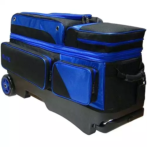 Elite Deluxe 3 Ball Roller Blue Bowling Bag