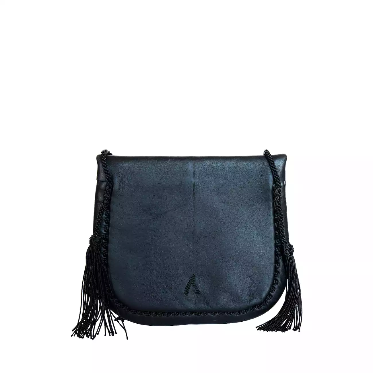 Embroidered Mini Crossbody Bag in Black