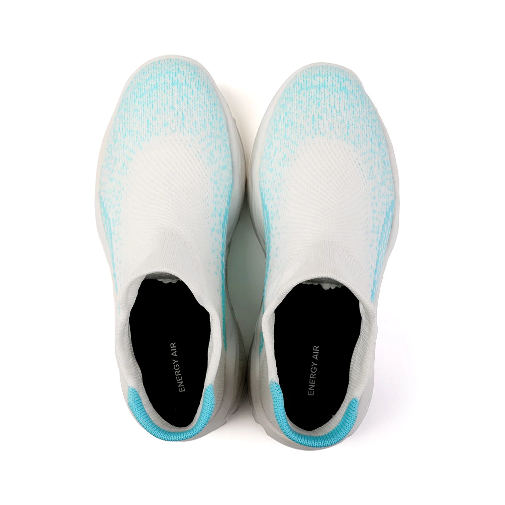 ENERGY AIR Women White Blue Slip On Shoes