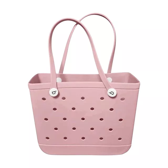 Extra Large Beach Bag Summer EVA Basket Women Silicon Beach Tote With Holes Breathable Pouch Shopping Storage Basket S1524364