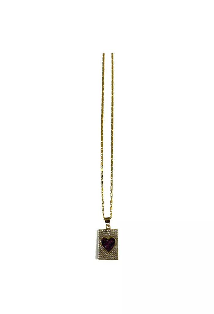 Felicity Necklace-Pink Heart