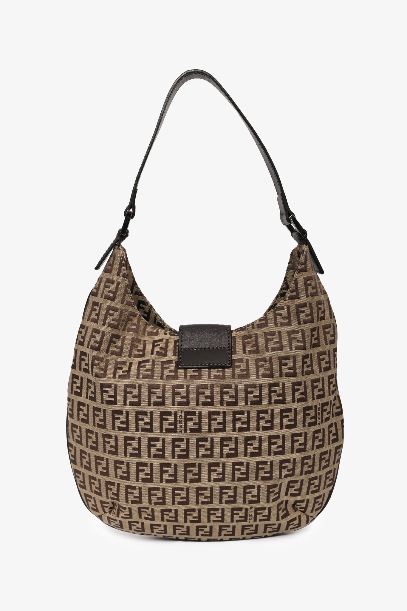 Fendi Zucca Canvas Hobo Shoulder Bag