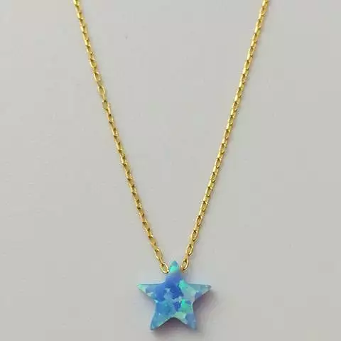 Gammie Opal Star Fine Chain Gold Plated Necklace