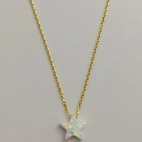 Gammie Opal Star Fine Chain Gold Plated Necklace