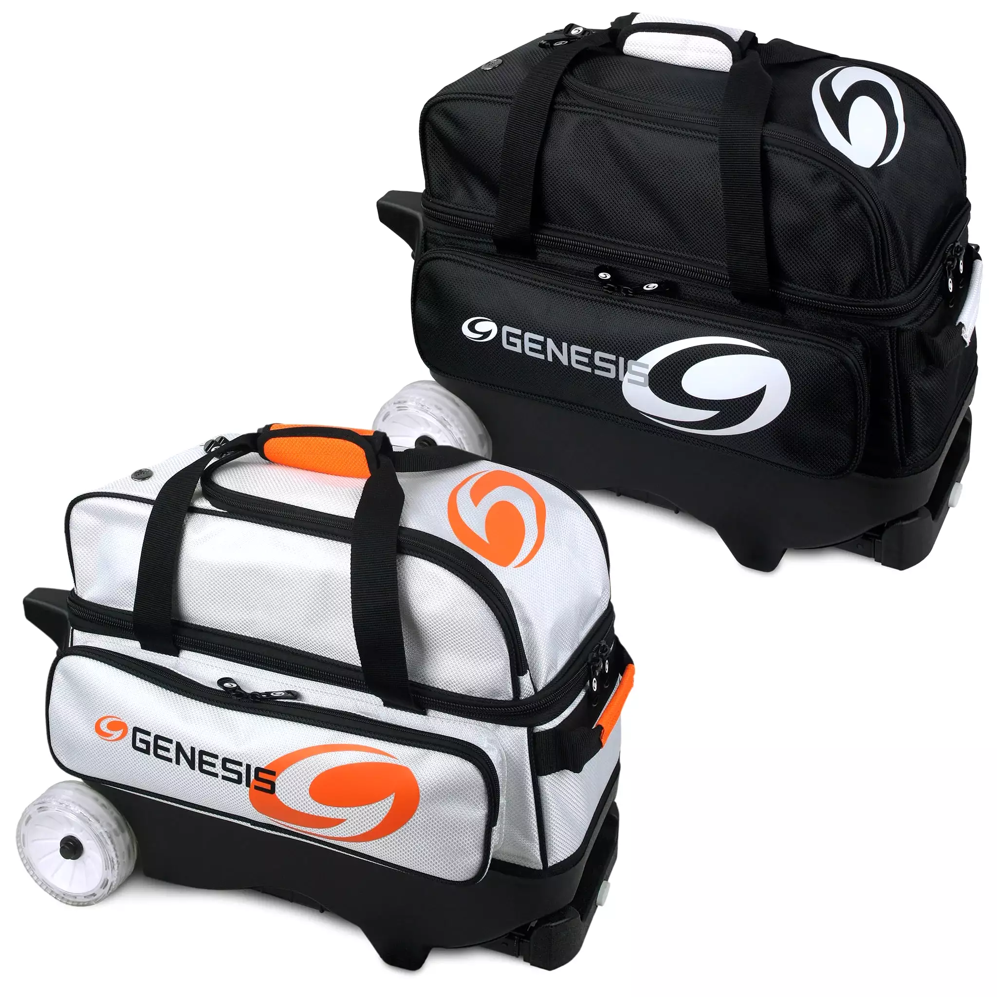 Genesis Sport 2 Ball Roller Bowling Bag White