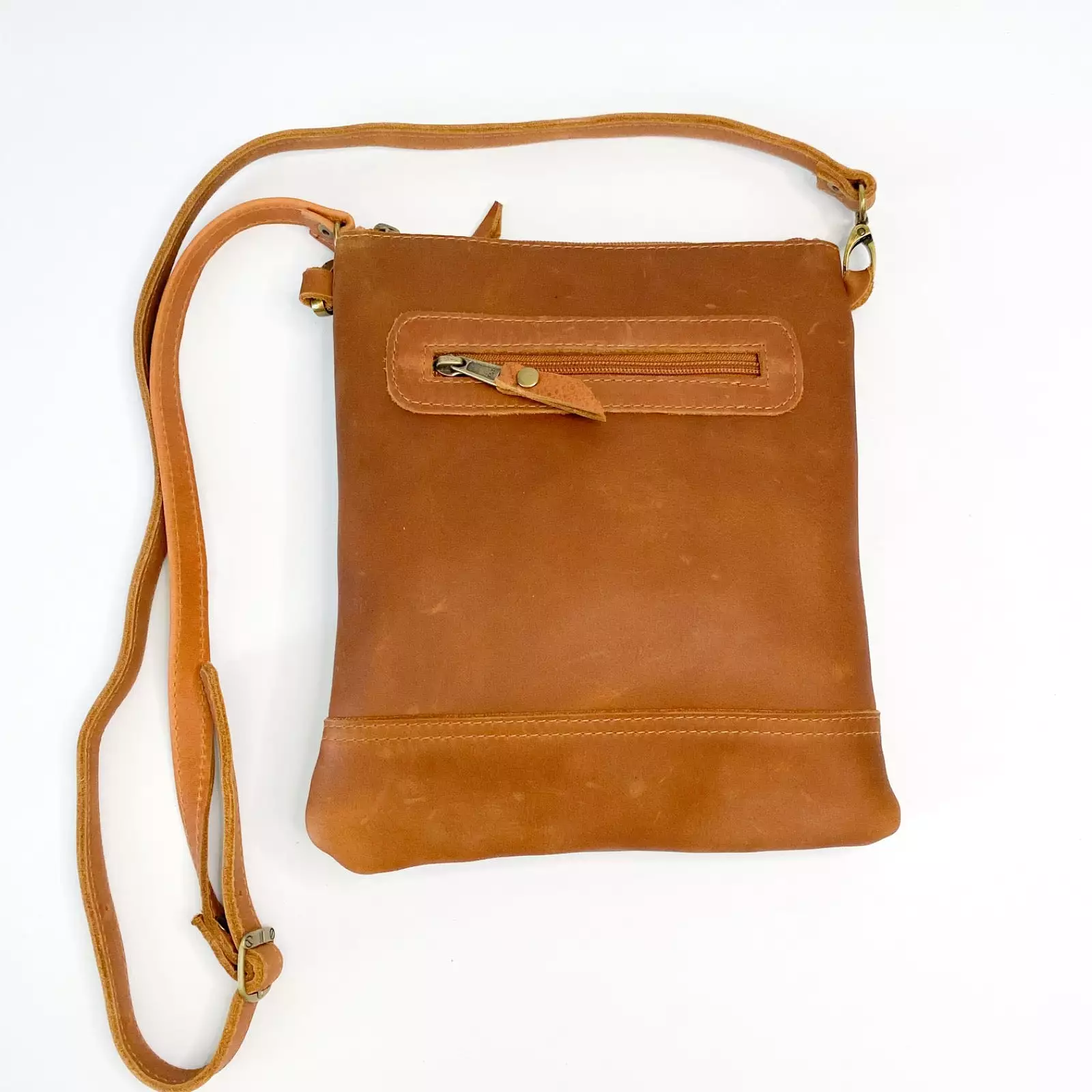 Gia leather tan postman bag