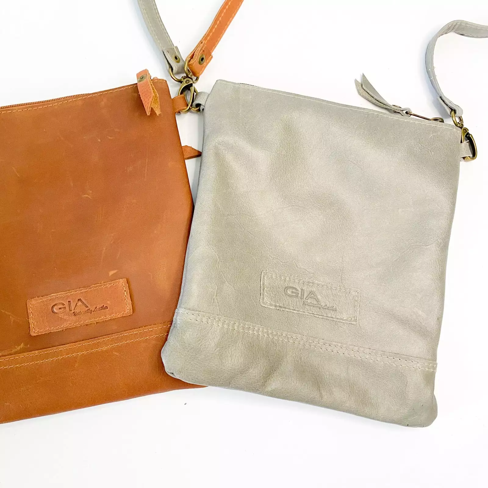 Gia leather tan postman bag