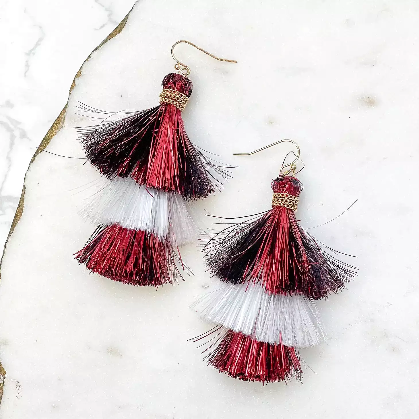 Go Hog Go Tassel Earrings