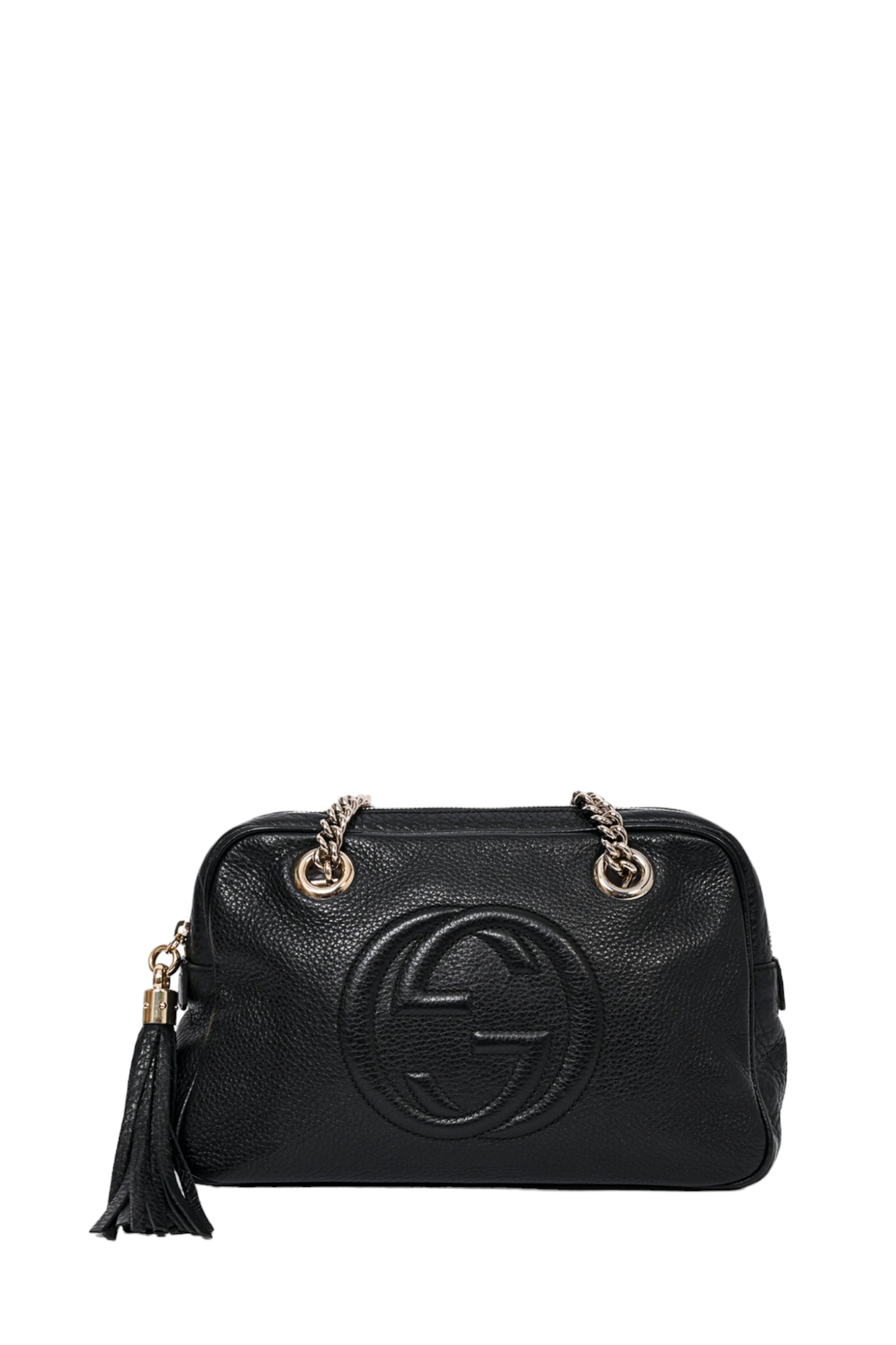 Gucci Black Leather Chain Soho Shoulder Bag