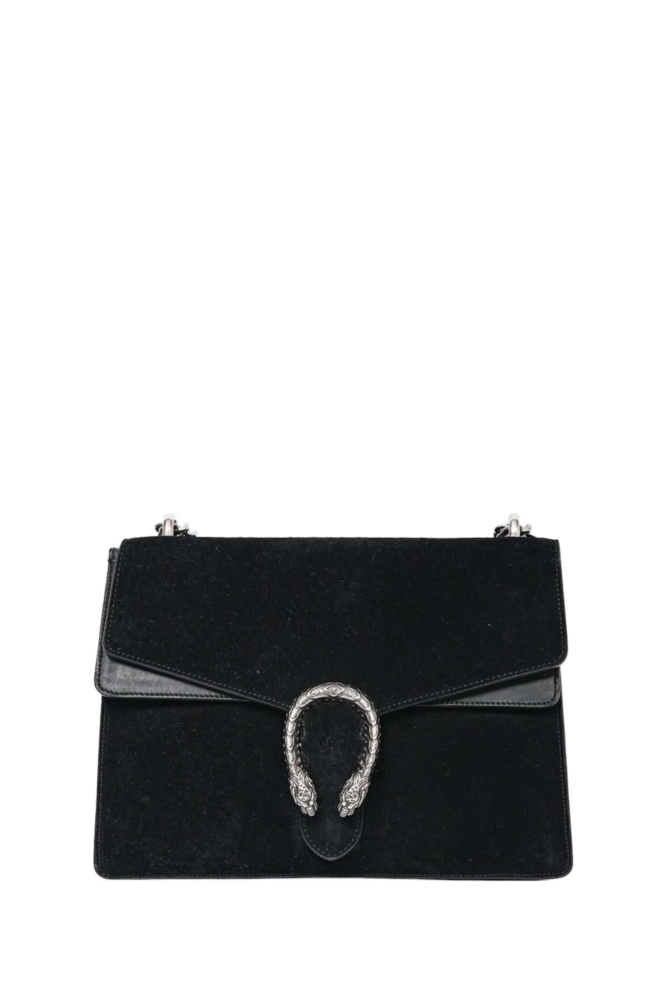 Gucci Black Suede Medium Dionysus Chain Shoulder Bag