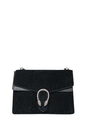 Gucci Black Suede Medium Dionysus Chain Shoulder Bag