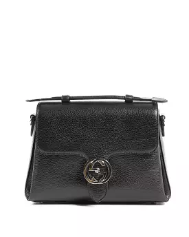 Gucci Leather Interlocking Chain Bag 'Black'