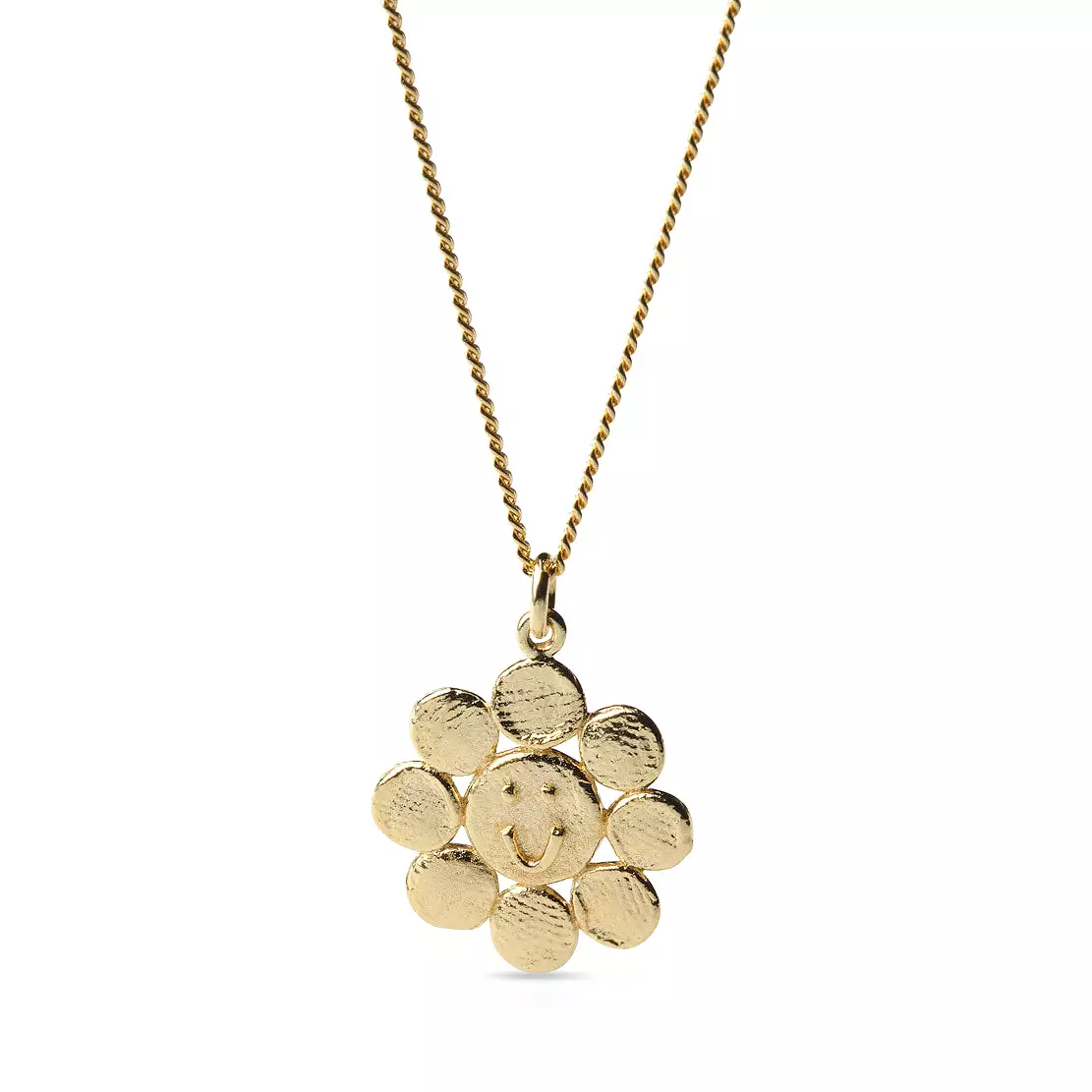 Happy Flower Pendant 45cm, Gold