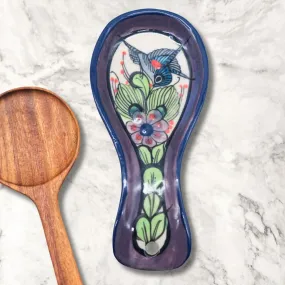 Hummingbird Stoneware Spoon Rest