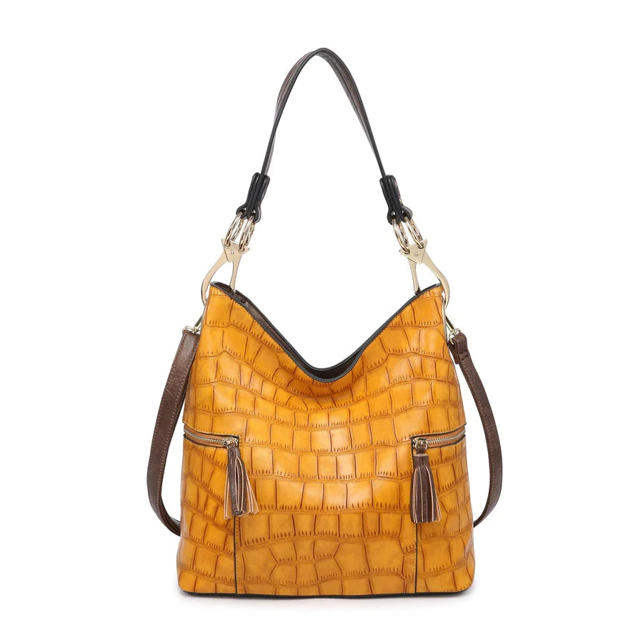 Jen & Co Rochelle Croc Hobo Purse