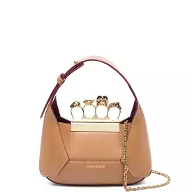 Jewelled Hobo Mini, Tan/Gold