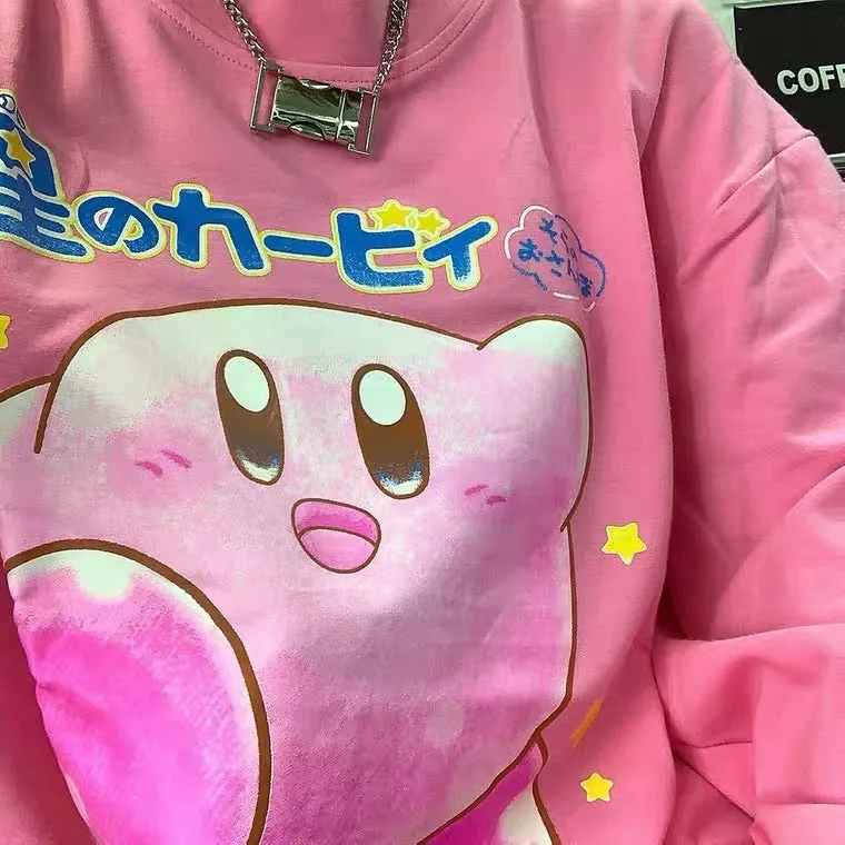 kirby sweatshirt pull over oversize